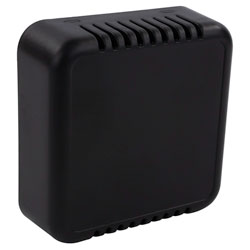 CamdenBoss CBRS02VBK Room Sensor Enclosure, Size 2, Vented, Black, 74x74x25.5mm