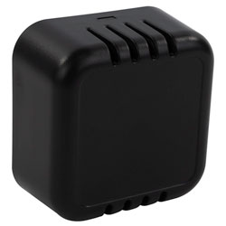 CamdenBoss CBRS03VBK Room Sensor Enclosure, Size 3, Vented, Black, 51x51x25.5mm