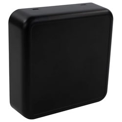 CamdenBoss CBRS01SBK Room Sensor Enclosure, Size 1, Solid, Black, 86x86x25.5mm