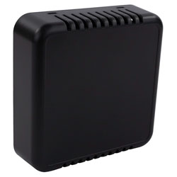 CamdenBoss CBRS01VBK Room Sensor Enclosure, Size 1, Vented, Black, 86x86x25.5mm