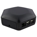 CamdenBoss CBHEX1-PI3-BK Hex-Box Pi 3 Ready Enclosure, Black