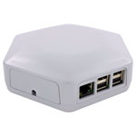 CamdenBoss CBHEX1-PI3-GY Hex-Box Pi 3 Ready Enclosure, Grey