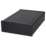 Hammond 1455U2801BK Black Extruded Alum Enclosure Metal End Panels 279x191x66mm
