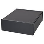 Hammond 1455U2202BK Black Extruded Alum Enclosure Plastic Bezels 220x191x66mm