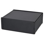 Hammond 1457U1601BK Black Enclosure Extruded Alum 160x191x66mm