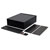 Hammond 1457U2201BK Black Enclosure Extruded Alum Flanged End Panel 220x191x66mm
