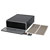 Hammond 1457U2201EBK Black Enclosure Extruded Alum Flanged Panel EMI
