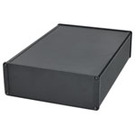 Hammond 1457U2801EBK Black Enclosure Extruded Alum Flanged Panel  EMI