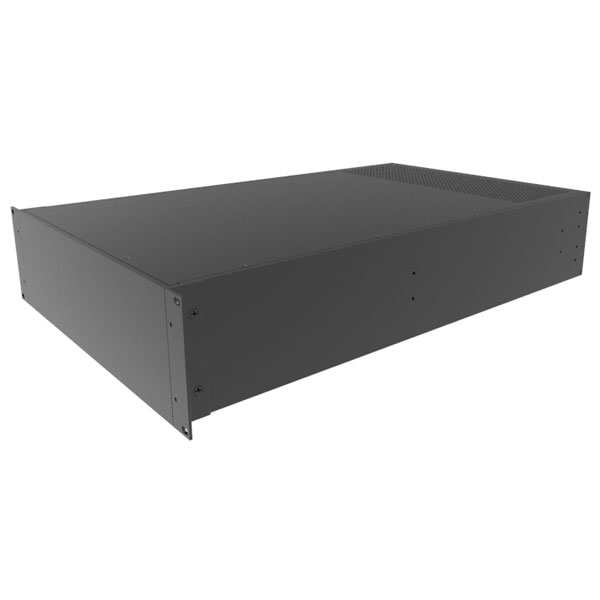 Hammond RM3U1928VBK Black Vented Rack Mount/Desk Top Aluminium Enc...