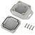 TruComponents 308045 Flanged box Polycarbonate (PC) Light grey