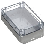 TruComponents 308085 Flanged box Polycarbonate (PC) Light grey