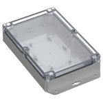 TruComponents 308094 Flanged box Polycarbonate (PC) Light grey