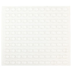 R-TECH 310004 PU Round Protective Feet Ø12.7 x 3.5 - Clear - Sheet 100