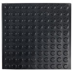 R-TECH 310020 PU Round Protective Feet Ø12.7 x 3.5 - Black - Sheet 100