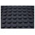 R-TECH 310035 Flat Round Rubber Feet 13.0 x 12.2 x 4.5 - Black - Sheet Of 80