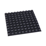 R-TECH 310039 Flat Square Rubber Feet 12.7 x 12.7 x 6.0 - Black - Sheet Of 100