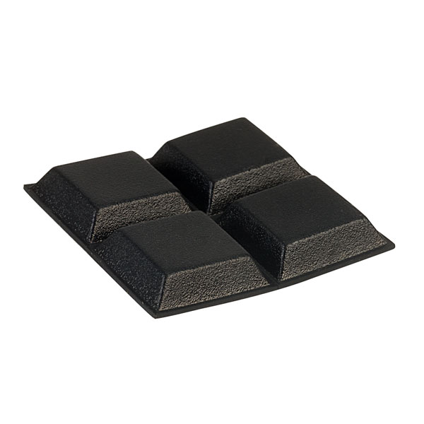 Affix SF-004 Flat Square Rubber Feet 12.7 x 12.7 x 3.5mm Black Sheet Of 100