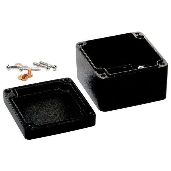 Hammond 1590Z100BK Watertight Diecast Enclosure 75 x 80 x 52 Black