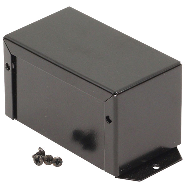  1411FBHBK Utility Metal Flanged Case 102x56x56mm Aluminium Black