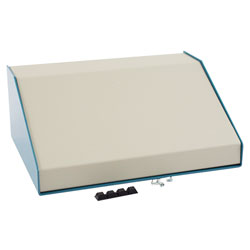 Hammond 1456KG4WHBU Sloped Enclosure 189x254x107mm Aluminium Blue/Beige