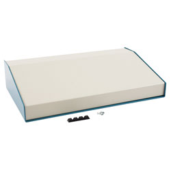 Hammond 1456PH3WHBU Sloped Enclosure 217x356x81mm Aluminium Blue/Beige