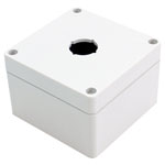 Hammond 1554MPB1 22.5mm Pushbutton Enclosure 90x90x60mm Polycarbonate Grey