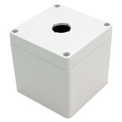 Hammond 1554MPB1A 22.5mm Pushbutton Enclosure 90x90x90mm Polycarbonate Grey