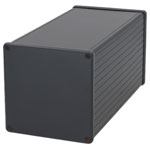 Hammond 1455NS2202BK Extruded Enclosure 103 X 103 X 220 Black Anodise