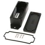 Hammond 1550Z102FBK Thick Wall Flanged Die Cast Enclosure, 90 x 36 x 30, Black