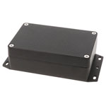 Hammond 1550Z107FBK Thick Wall Flanged Die Cast Enclosure, 125 x 81 x 41, Black