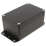 Hammond 1550Z108FBK Thick Wall Flanged Die Cast Enclosure, 125 x 81 x 59, Black
