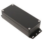 Hammond 1550Z109FBK Thick Wall Flanged Die Cast Enclosure, 150 x 64 x 36, Black