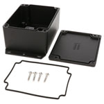 Hammond 1550Z113FBK Thick Wall Flanged Die Cast Enclosure, 115 x 90 x 55, Black