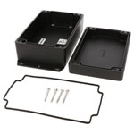 Hammond 1550Z116FBK Thick Wall Flanged Die Cast Enclosure, 161 x 100 x 60, Black