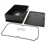 Hammond 1550Z124FBK Thick Wall Flanged Die Cast Enclosure, 223 x 147 x 55, Black