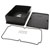 Hammond 1550Z124FBK Thick Wall Flanged Die Cast Enclosure, 223 x 147 x 55, Black