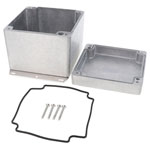 Hammond 1550Z137F Thick Wall Flanged Die Cast Enclosure, 121 x 121 x 102