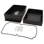 Hammond 1550Z220FBK Thick Wall Flanged Die Cast Enclosure, 223 x 147 x 83, Black