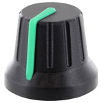 TruComponents 320012 Control knob + marking Black (Ø x H) 18.8mmx15.24mm