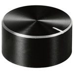 TruComponents 320021 Control knob + marking Black (Ø x H) 20mmx10mmAlu/Plastic