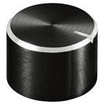 TruComponents 320026 Control knob + marking Black (Ø x H) 15mmx10mmAlu/Plastic