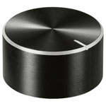 TruComponents 320047 Control knob + marking Black (Ø x H) 25mmx13mmAlu/Plastic