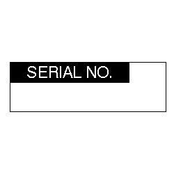 Serial Number Labels, Black On Nylon Cloth 38 x 13mm, Pack Of 180