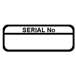 Serial Number Labels, Black Mark & Seal, 40 x 15mm, Pack Of 120