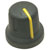 Sifam 3/05/TPNP120 006 12mm Soft Touch 18 Spline Knob with Yellow Pointer