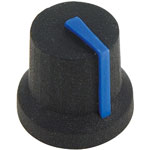 Cliff CL170851BR K87MBR Series Knob Black 6mm D Blue Pointer