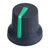 Cliff CL170847CR K87MBR Black Touch Knob Push Spline Shaft 6mm - Green Pointer