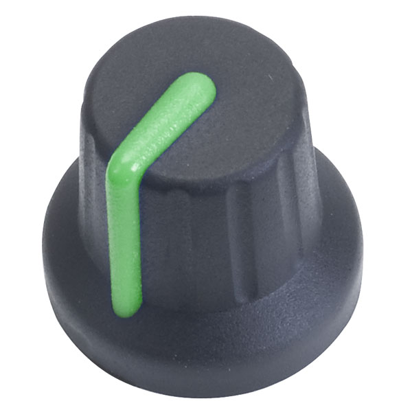 Cliff FC72604S K86R Soft Touch Control Knob Black With Green Point...