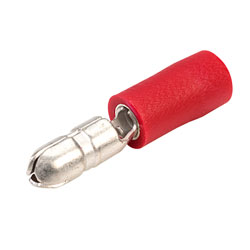TruConnect 4mm Red 12A Male Bullet Pack of 100
