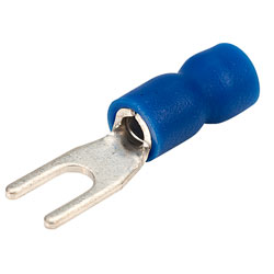 TruConnect 3.0mm Blue 30A Fork Connector PK 100